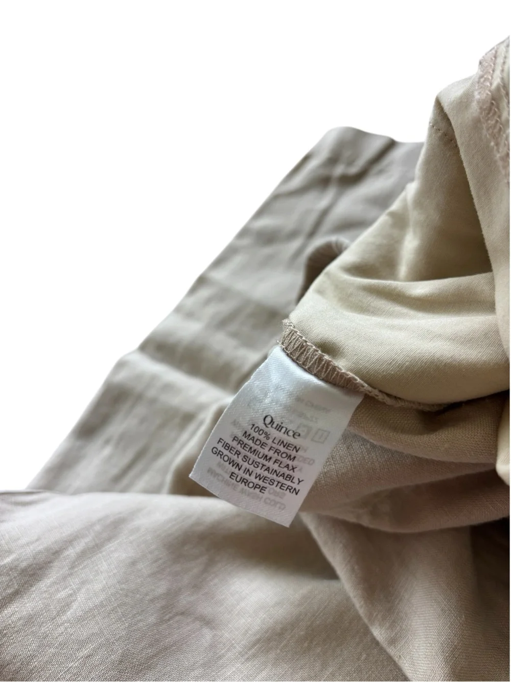 Quince 100% European Linen Pants Flax Beige Small Quiet Luxury Neutral Pull on